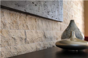Travertine Split Face Riven Wall Cladding, Classic Beige Travertine Wall Cladding Travertine Split Face Riven Wall Cladding, Classic Beige Travertine Wall Cladding