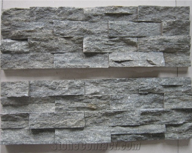 Green Quartzite Stacked Stone， Chinese Stone Veneer