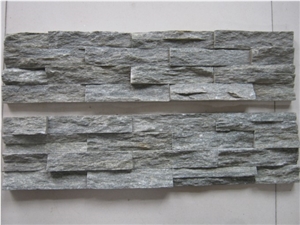 Green Quartzite Stacked Stone， Chinese Stone Veneer