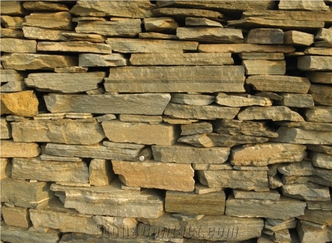 Quartzite Random Walling, Beige Quartzite Walling