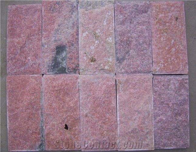 Split Red Quartzite Tiles