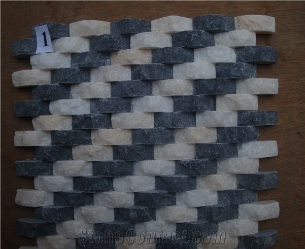 Split Stone Mosaic, Pink Marble Mosaic