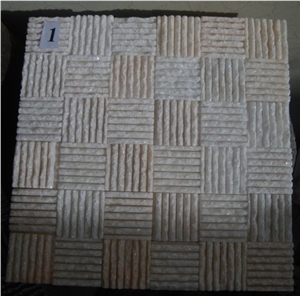 Split Stone Mosaic, Pink Marble Mosaic