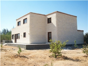 Natural White Limestone Walling, Pharonic Stone White Limestone Walling