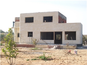 Natural White Limestone Walling, Pharonic Stone White Limestone Walling