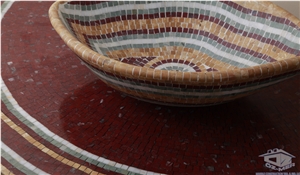 Ceres - Red Marble Mosaic Sink