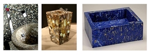 Semi-Precious Stone Wash Basin