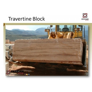 Travertino Madera Rojo Travertine Block, Spain Red Travertine