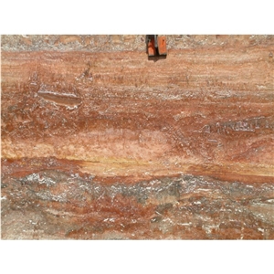 Travertino Rojo Travertine Slabs, Spain Red Travertine