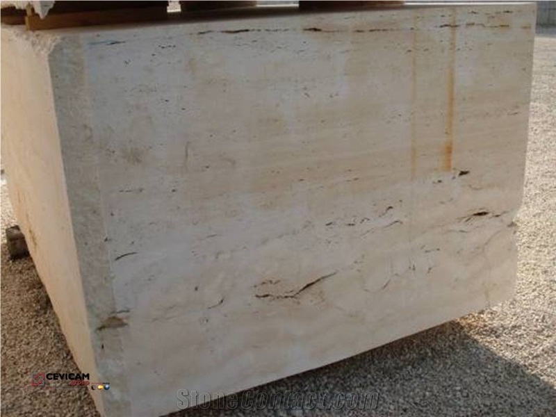 Blocks Bianco Travertine, Travertino Blanco Travertine Block