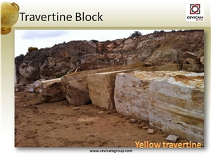 Travertino Amarillo Yellow Travertine Block
