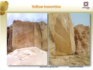 Travertino Amarillo Yellow Travertine Block