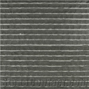 Inca Gray Chiseled Wall Cladding, China Grey Basalt Slabs & Tiles