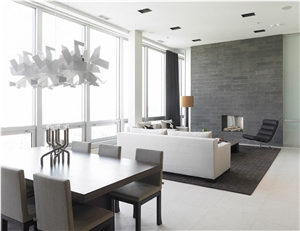 Inca Gray Chiseled Wall Cladding, China Grey Basalt Slabs & Tiles