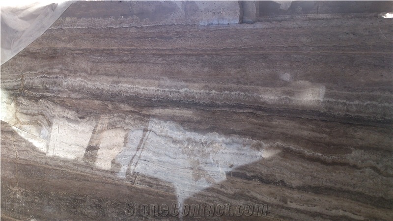 Kashan Silver Travertine Slab, Persian Silver Travertine Slabs