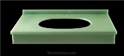 Solid Surface Green Bath Countertop
