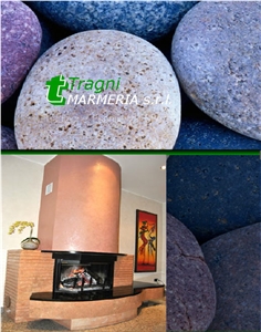 Pietra Del Mare ,Pietra Di Assisi Beige Limestone Fireplace