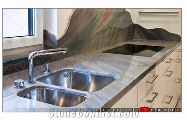 Azul Imperiale Countertop, Azul Imperiale Blue Quartzite Countertop