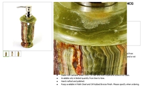Lotion Dispenser Of Classic Green Onyx