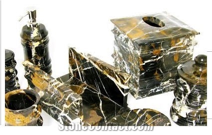 Michelangelo Marble 7 Piece Bathroom Accessory Set