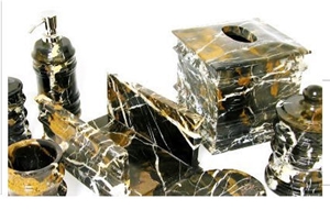 Michelangelo Marble 7 Piece Bathroom Accessory Set