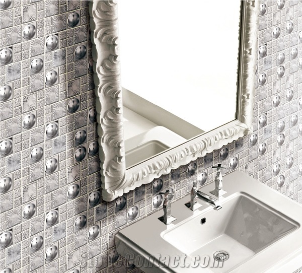 Bathroom Porcelain Titanium Mosaic Tile