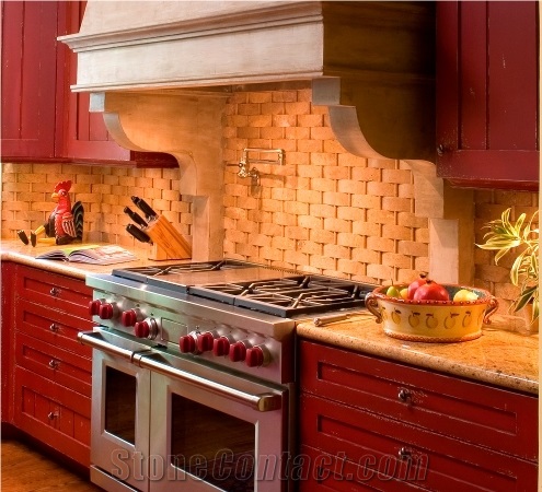 Glass Tile, Mosaic Backsplash, Traditional Kitchen Design