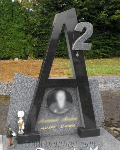 Granites Lucas - Custom Jewish Style Monument, Kuru Grey Granite Jewish Tombstone