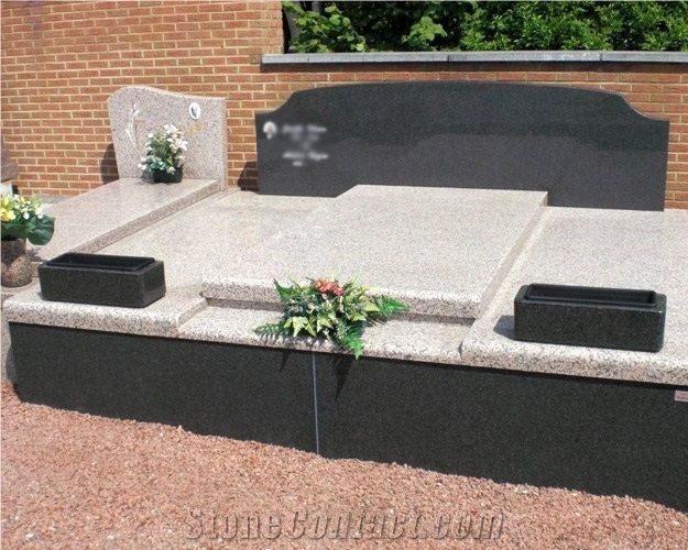 Nero Impala Granite Custom Monument, Nero Impala Black Granite Custom Monument