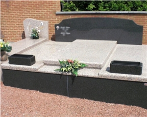 Nero Impala Granite Custom Monument, Nero Impala Black Granite Custom Monument