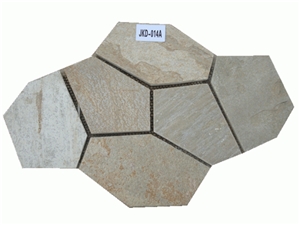 China Yellow Slate Flagstone Walkway Pavers & Patio Pavers for Exterior Stone,Landscaping Stone