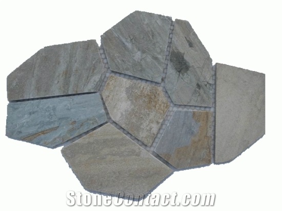 China Yellow Slate Flagstone Walkway Pavers & Patio Pavers for Exterior Stone,Landscaping Stone