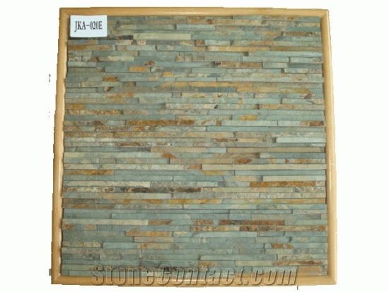 Green Slate Cultured Stone Wall Cladding,Stacked Stone Veneer