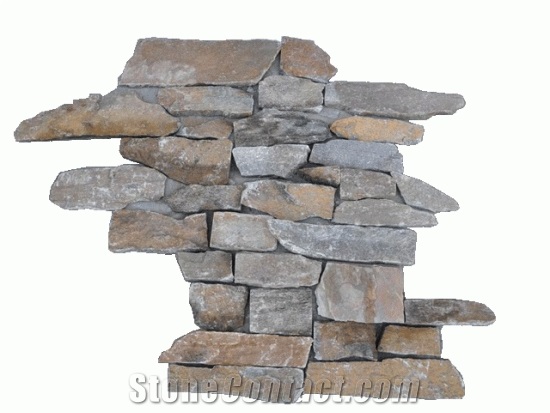 Slate Cement Natural Cultured Stone/ Stacked Stone/ Ledge Stone for Wall Panel Cladding