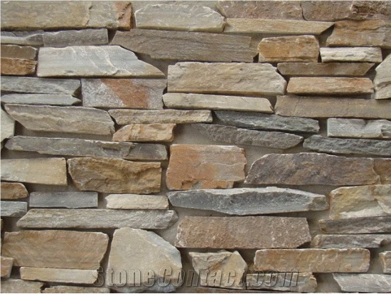 Slate Cement Natural Cultured Stone/ Stacked Stone/ Ledge Stone for Wall Panel Cladding