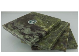 Set Of 4 Connemara Marble Coasters, Connemara Green Marble Home Decor