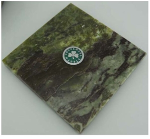 Set Of 4 Connemara Marble Coasters, Connemara Green Marble Home Decor