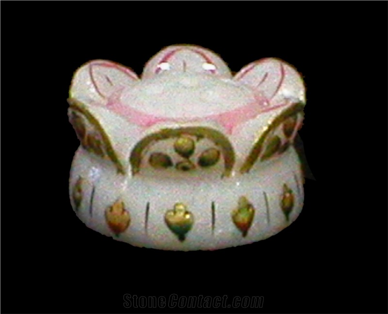 White Marble Candle Holders