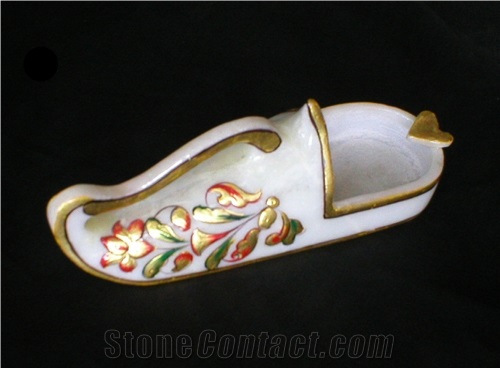 Marble Shoe Ashtray, White Marble Ashtray