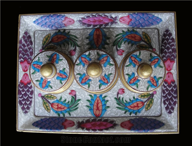 Marble Tray and Box Set, White Marble Trays