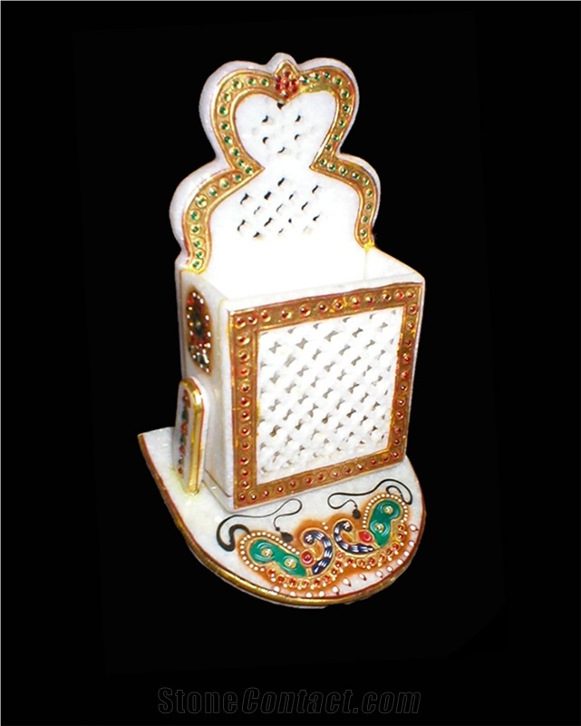 Mobile Stand, White Marble Home Decor