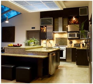 Fiesta Gold Kitchen Countertop, Fiesta Gold Yellow Granite Kitchen Countertops