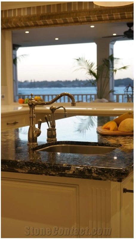 Mari Blue Granite Island Top, Countertop