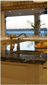 Mari Blue Granite Island Top, Countertop