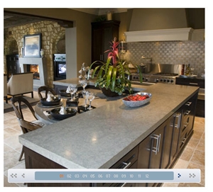 Prali Bardiglio Grey Marble Kitchen Island Top