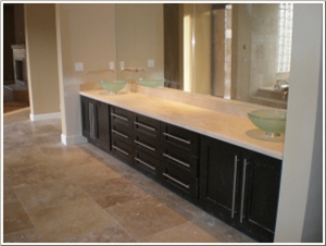 Beige Marble Bath Design