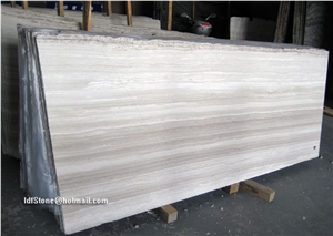 White Wooden Marble Slabs, White Wood Grain Marble, White Wood Vein Marble Slabs