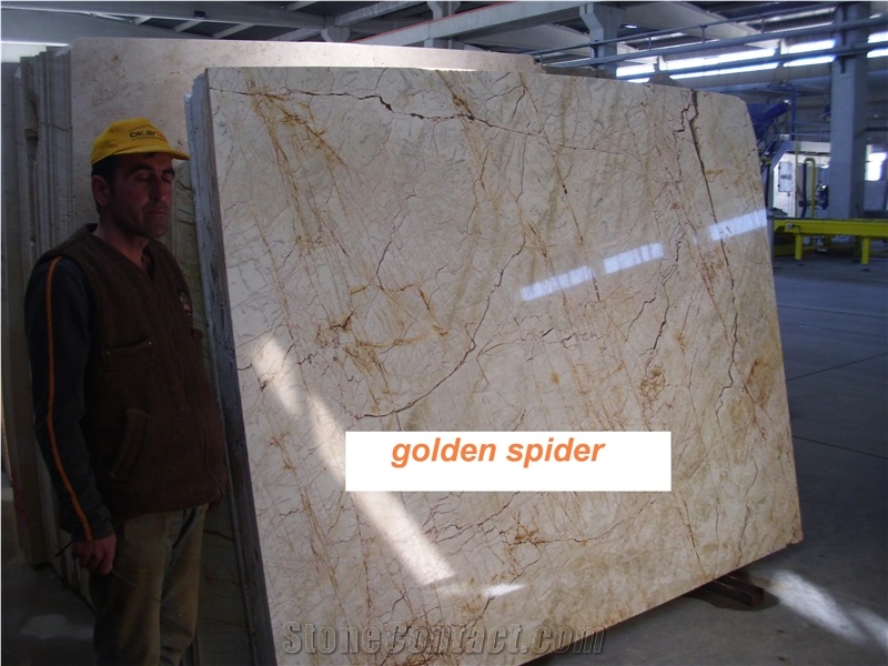 Turkey Golden Spider Marble, Turkey Beige Marble Slabs & Tiles