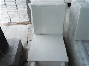 Golden Line White Marble Slabs & Tiles, China White Marble