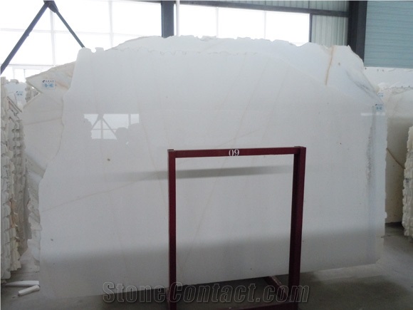 Golden Line White Marble Slabs & Tiles, China White Marble